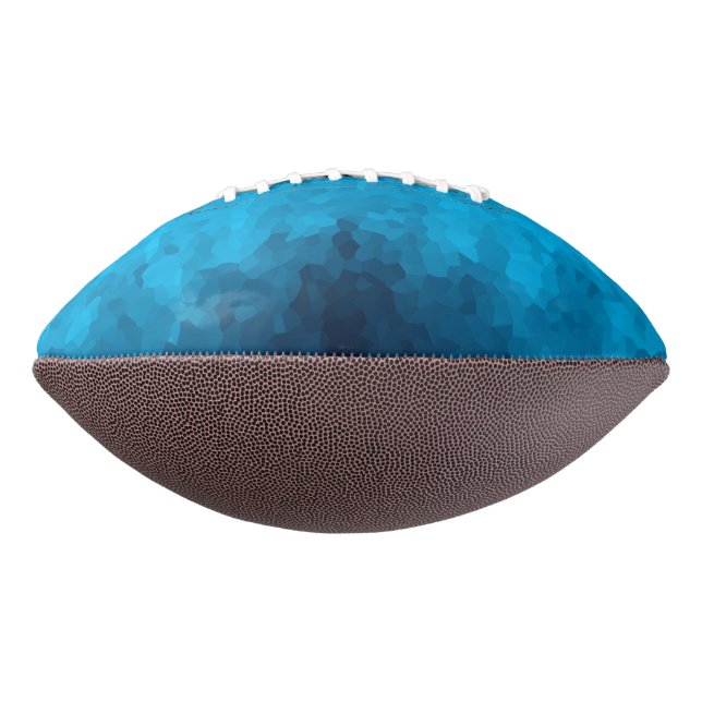Balón De Fútbol Americano Resumen Fondo azul cristalizado (Girado 90)
