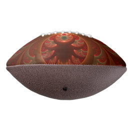 Balón De Fútbol Americano Resumen luminoso Naranja moderno Fractal rojo