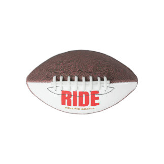 Balón De Fútbol Americano Ride Beyond Limits – Motivational Biker Typography
