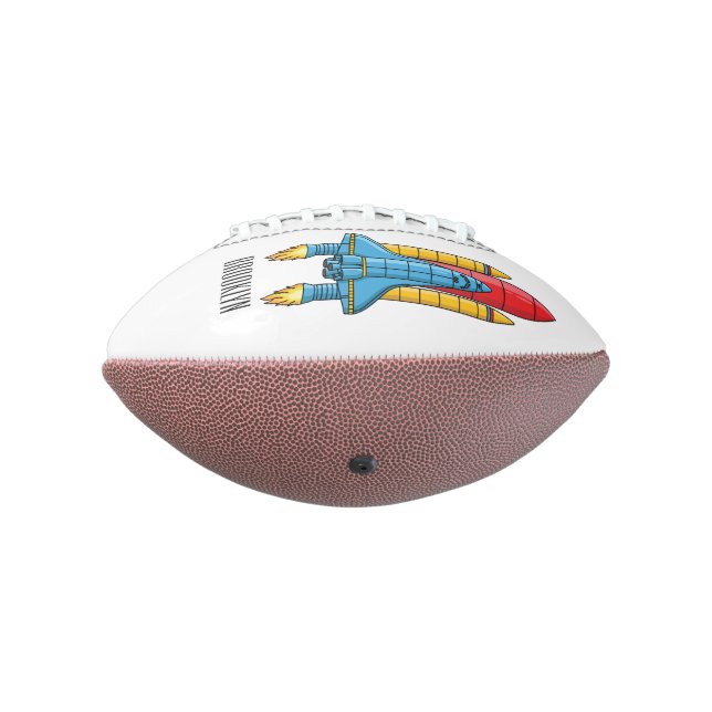 Balón De Fútbol Americano Rocket ship cartoon illustration (Girado 270)