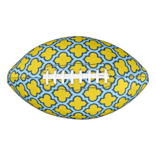 Balón De Fútbol Americano Rojo azul amarillo y bebé, Entramado, Quatrefoil