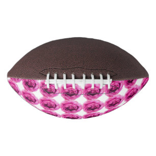 Balón De Fútbol Americano Rosa de la flor Rosa