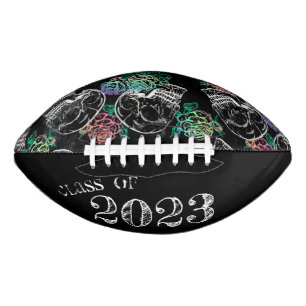 Balón De Fútbol Americano Rosas de Sugar Skull Ombre Graduación del Pastel