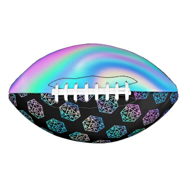Balón De Fútbol Americano RPG Dice | Holo Fantasy Retro Tabletop PnP Gamer (Anverso)
