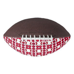 Balón De Fútbol Americano Ruby Gemstone Art, rojo