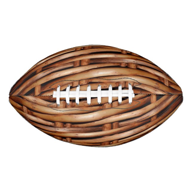 Balón De Fútbol Americano Rugged Wicker Basket Look (Anverso)