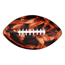Balón De Fútbol Americano Salmón oscuro o coral destruido, fondo negro