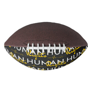 Balón De Fútbol Americano Salvamento de los derechos humanos