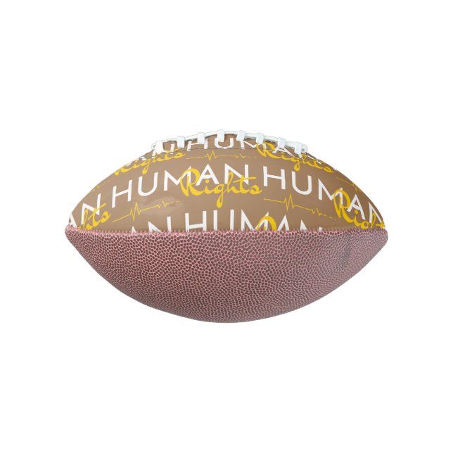 Balón De Fútbol Americano Salvamento de los derechos humanos (Girado 90)
