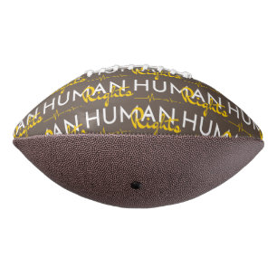 Balón De Fútbol Americano Salvamento de los derechos humanos
