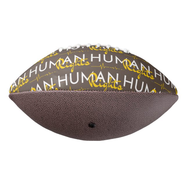 Balón De Fútbol Americano Salvamento de los derechos humanos (Girado 270)