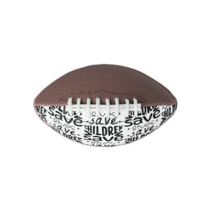 Balón De Fútbol Americano Salven niños, salven vidas
