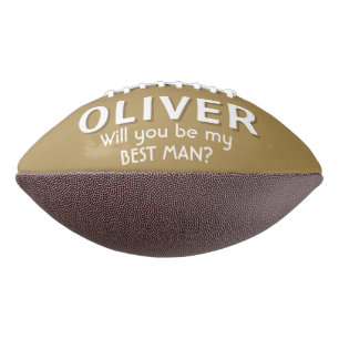 Balón De Fútbol Americano ¿Serás mi Padrino de Boda Nombre Personalizado Fút