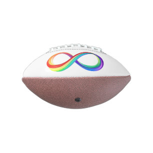 Balón De Fútbol Americano Símbolo infinito arcoiris en capas