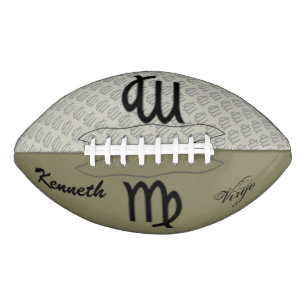 Balón De Fútbol Americano Símbolo Virgo Zodiac Estándar por Kenneth Yoncich