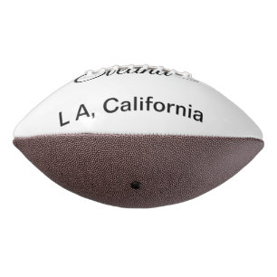 Balón De Fútbol Americano Simple minimal añade tu nombre texto lugar ciudad