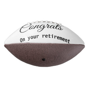 Balón De Fútbol Americano Simple minimal congratulations retirement add name