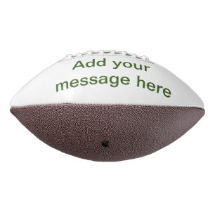 Balón De Fútbol Americano Simple minimal verde añade tu texto nombre foto cl
