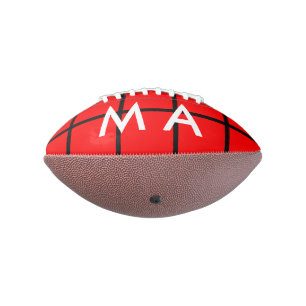 Balón De Fútbol Americano Simple monograma agregar su nombre letra hombre mi