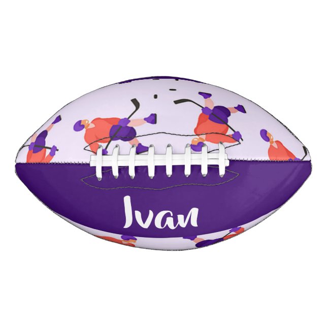 Balón De Fútbol Americano Skating ice hockey player pattern (Anverso)