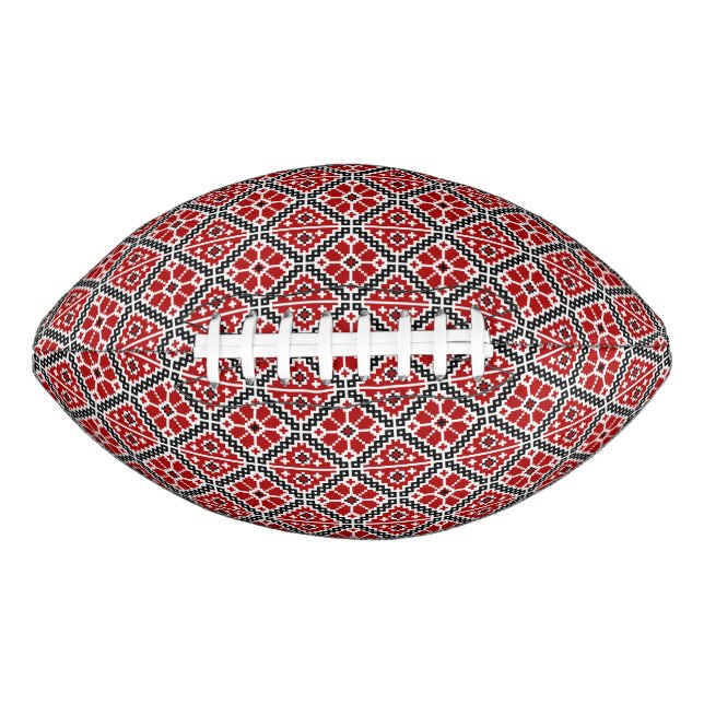 Balón De Fútbol Americano Slavic Ethnic Embroidery, Balkan Traditional (Anverso)