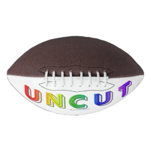 Balón De Fútbol Americano SlipperyJoe sin cortar vibrante animado neón arcoí