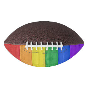Balón De Fútbol Americano SlipperyJoe's clásico arcoíris táctil artesanal 