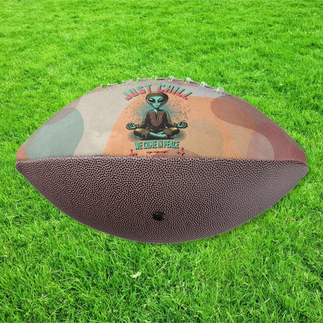 Balón De Fútbol Americano Sólo Chill, venimos en paz (Subido por el creador)