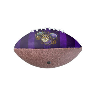 Balón De Fútbol Americano Spider Steampunk sobre fondo morado