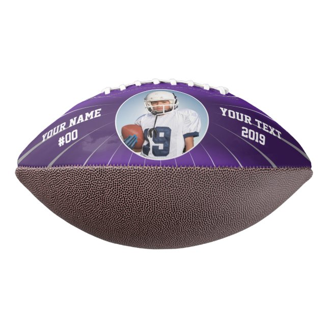 Balón De Fútbol Americano Sprint Personalizado Football Purple (Girado 270)