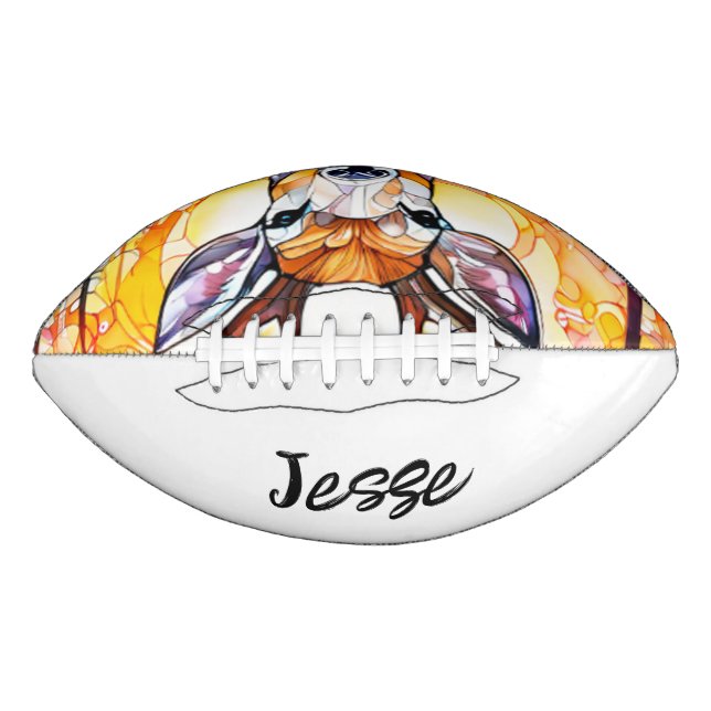 Balón De Fútbol Americano Stained Glass Deer (Anverso)