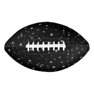 Balón De Fútbol Americano Starlight Sparkles Black and White Stars