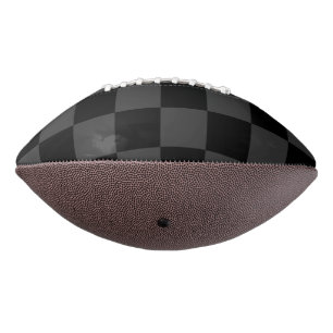 Balón De Fútbol Americano Tablero de ajedrez negro clásico y negro humeante