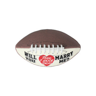 Balón De Fútbol Americano TAMAÑO MINI - ¡Nombre TE QUIERO! ¿QUIERES CASARTE 