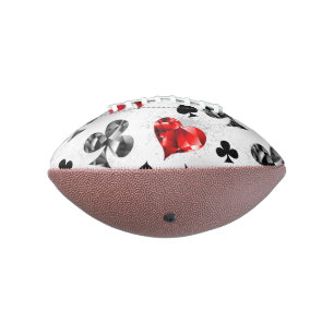 Balón De Fútbol Americano Tarjeta de juego de jugador de póquer se adapta a 