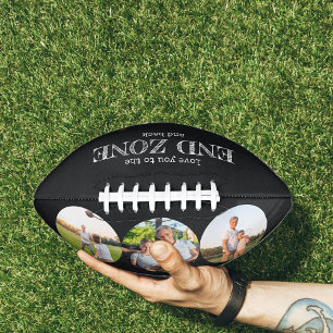 Balón De Fútbol Americano Te amo hasta la zona de anotación y de vuelta 3 Fo