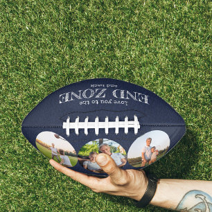 Balón De Fútbol Americano Te quiero hasta el final de la zona y atrás 3 foto
