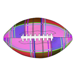 Balón De Fútbol Americano Tela de cuadros rosa estampado Madras