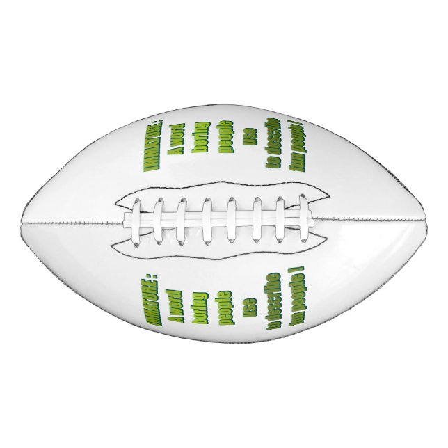 Balón De Fútbol Americano Texto divertido e inmaduro (Anverso)