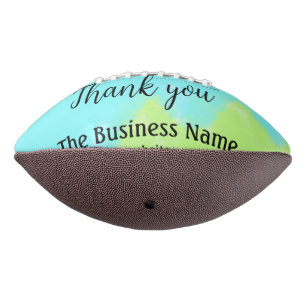 Balón De Fútbol Americano texto simple de agradecimiento agregar detalles de