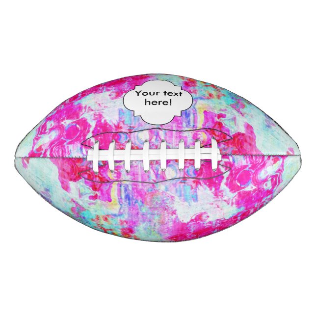 Balón De Fútbol Americano Textura roja rosa (Anverso)