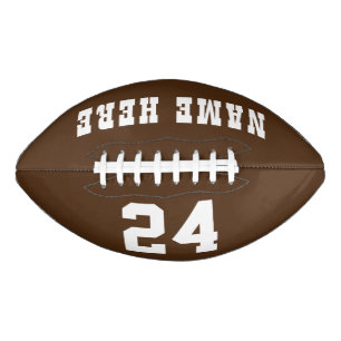 BALÓN DE FÚTBOL AMERICANO TIPOGRAFÍA DE NOMBRE DE NÚMERO PERSONALIZADO PERSO