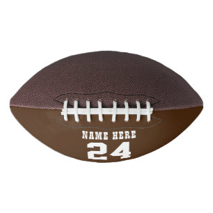 BALÓN DE FÚTBOL AMERICANO TIPOGRAFÍA DE NOMBRE DE NÚMERO PERSONALIZADO PERSO