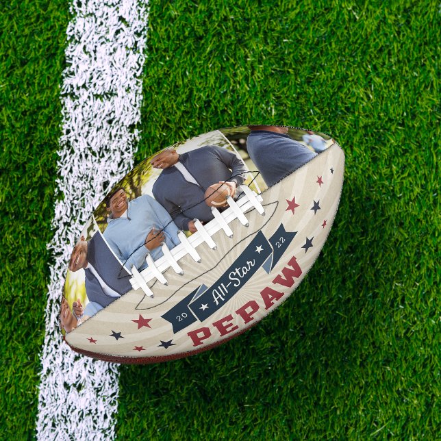 Balón De Fútbol Americano Todas las estrellas Pepaw | Foto del abuelo Person (Subido por el creador)