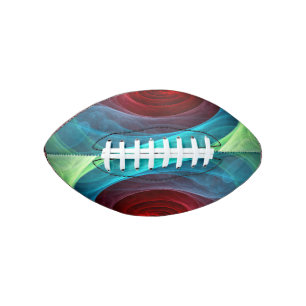 Balón De Fútbol Americano Tormenta roja Floral Moderno Resumen Patrón de col