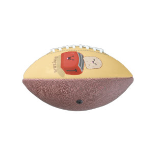 Balón De Fútbol Americano Tostada de kawaii y personalizado de tostadora roj
