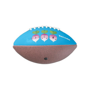 Balón De Fútbol Americano Trío de verduras de nabo lindo personalizado