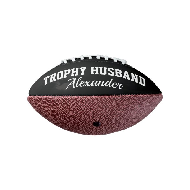 Balón De Fútbol Americano Trofeo Esposo de mini fútbol para hombres casados (Girado 270)