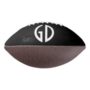 Balón De Fútbol Americano Tus Ideas de Monograma Simples 1
