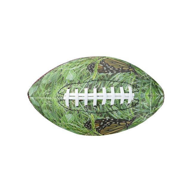 Balón De Fútbol Americano Una mariposa monarca (Anverso)